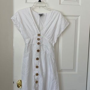 cute white laced printed dress